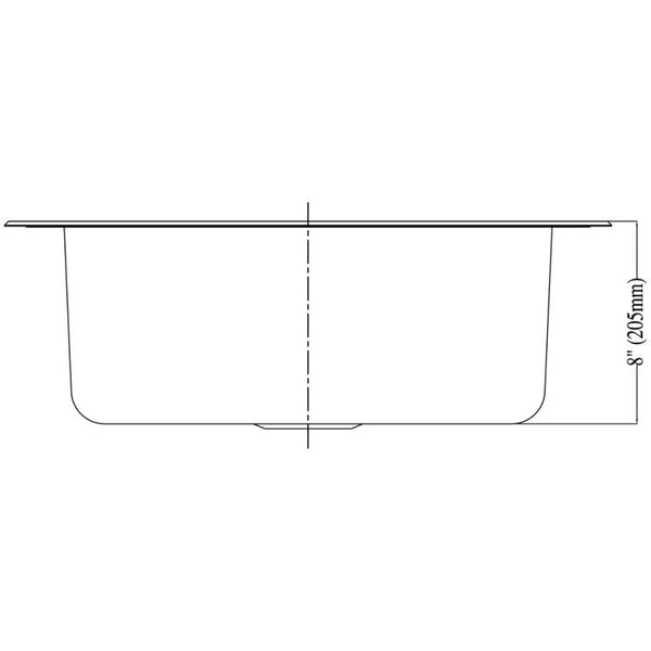 Dawn? Top Mount Single Bowl Sink with Three Pre-cut Faucet Holes