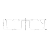 Dawn? Top Mount Equal Double Bowl Sink with Integral Drain Board and One Pre-cut Faucet Hole