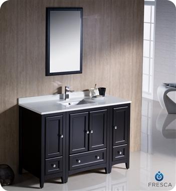 Fresca Oxford 48" Espresso Traditional Bathroom Vanity