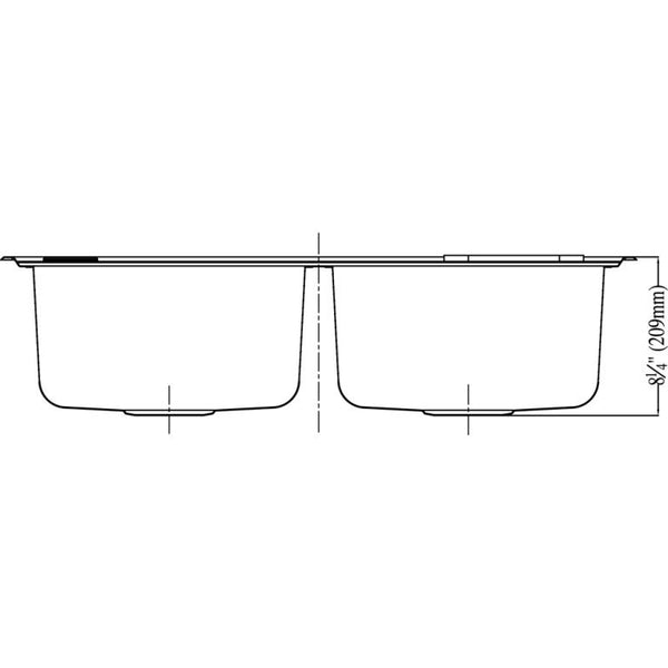 Dawn? Top Mount Equal Double Bowl Sink (Included Accessories: Dawn? Knife Shelf KS322 and Dawn? Utensil Holder UH322)