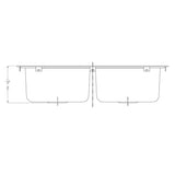 Dawn? Top Mount Equal Double Bowl Sink With Three Pre-cut Faucet Holes