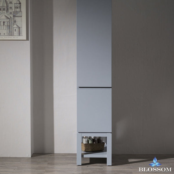 Monaco 15" Linen Cabinet - Metal Grey