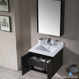 Monaco 24" Wall Mount Vanity Set with Medicine Cabinet