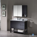 Monaco 42" Left Vanity Set with Medicine Cabinet and Wall Cabinet