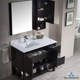 Monaco 42" Left Vanity Set with Mirror and Wall Cabinet