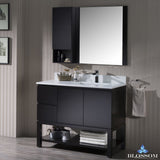 Monaco 42" Right Vanity Set with Mirror and Wall Cabinet