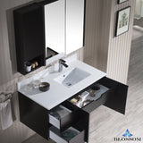 Monaco 42" Wall Mount Left Vanity Set with Medicine Cabinet and Wall Cabinet