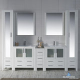 Sydney 102" Vanity Set with Mirror Linen Cabinet