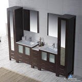 Sydney 102" Vanity Set with Mirror Linen Cabinet