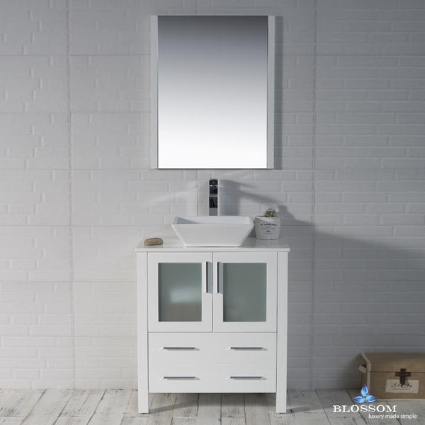 Sydney 30" Vanity Set with Vessel Sink and Mirror