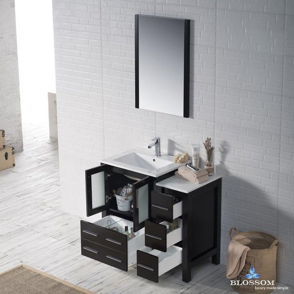 Sydney 36" Vanity Set with Side Cabinet