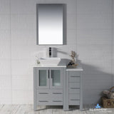 Sydney 36" Vanity Set with Vessel Sink and Side Cabinet
