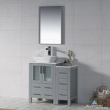 Sydney 36" Vanity Set with Vessel Sink and Side Cabinet