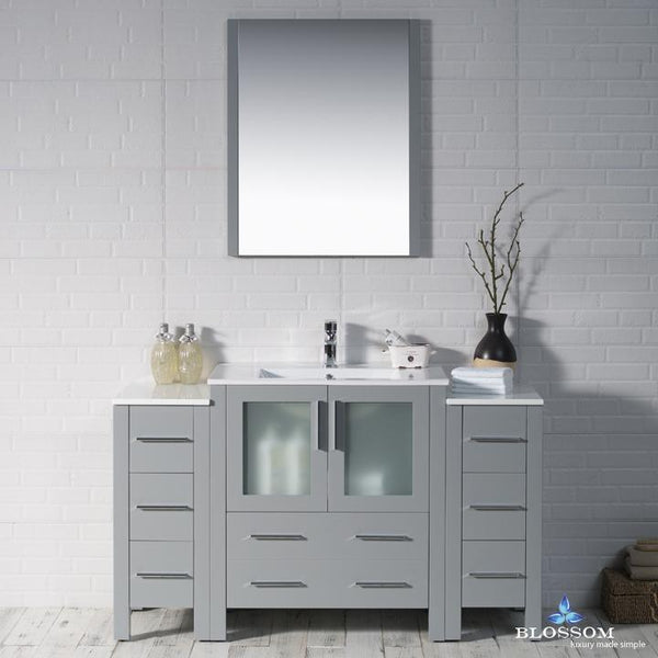 Sydney 54" Vanity Set with Double Side Cabinets