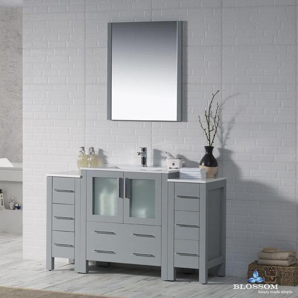 Sydney 54" Vanity Set with Double Side Cabinets