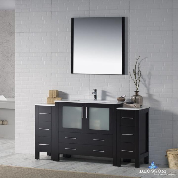 Sydney 60" Vanity Set with Double Side Cabinets