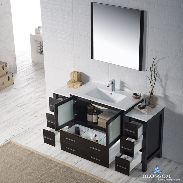 Sydney 60" Vanity Set with Double Side Cabinets