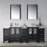 Sydney 84" Vanity Set with Double Side Cabinets