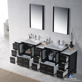 Sydney 84" Vanity Set with Double Side Cabinets