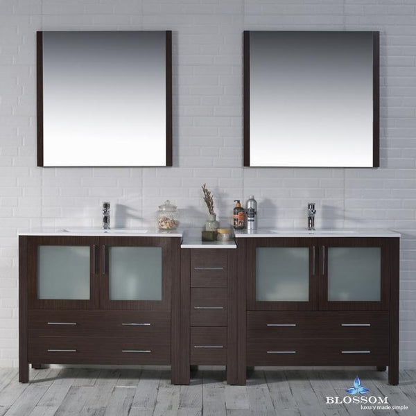 Sydney 84" Double Vanity Set with Mirrors