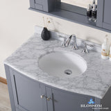 Rome 36" Vanity Set with Mirror and Wall Cabinets