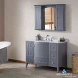 Rome 48" Vanity Set with Mirror and Wall Cabinets