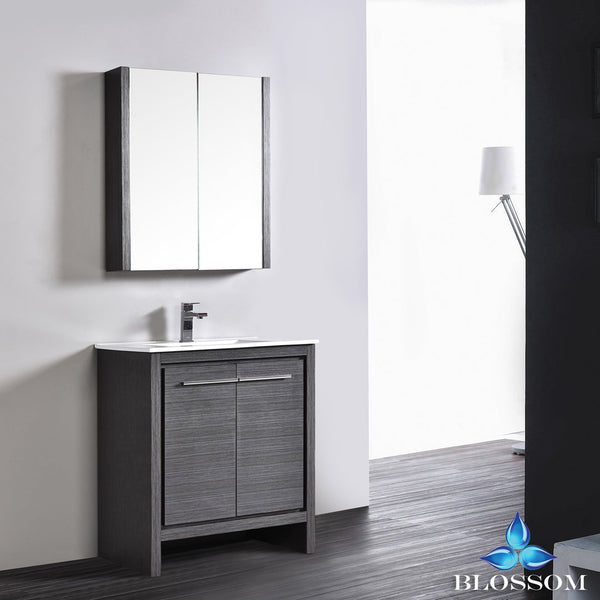 Milan 30" Vanity Set with Medicine Cabinet