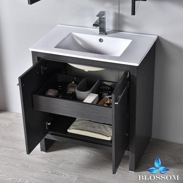 Milan 30" Vanity Set with Medicine Cabinet