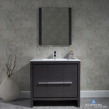 Milan 36" Vanity Set with Mirror