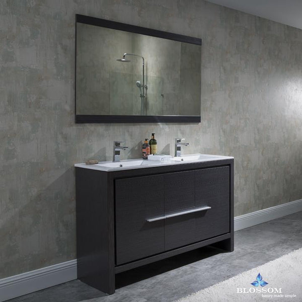 Milan 48" Double Vanity Set with Mirror