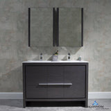 Milan 48" Double Vanity Set with Medicine Cabinets