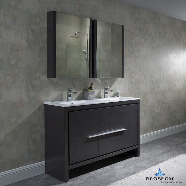 Milan 48" Double Vanity Set with Medicine Cabinets