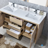 Milan 60" Double Vanity Set with Mirrors