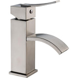 Dawn? Single-lever square lavatory faucet, Brushed Nickel (Standard pull-up drain with lift rod D90 0010BN included)