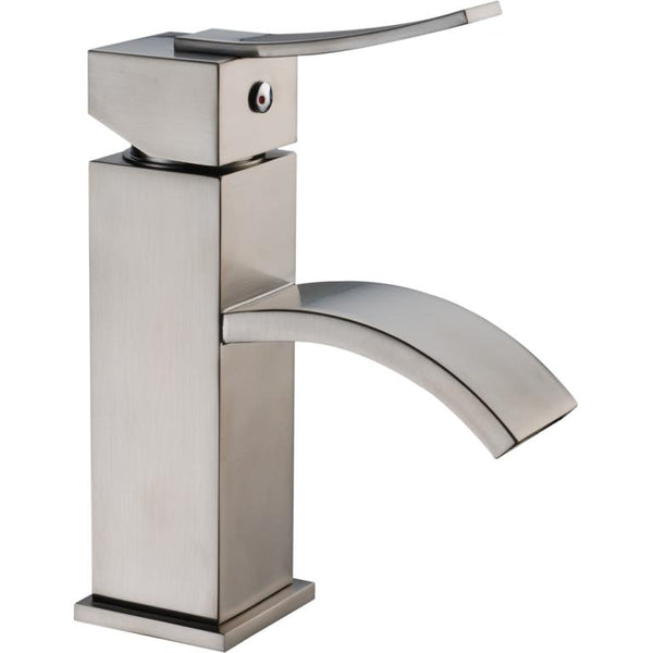 Dawn? Single-lever square lavatory faucet, Brushed Nickel (Standard pull-up drain with lift rod D90 0010BN included)