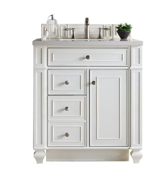 Bristol 30" Single Vanity, Vintage Vanilla, Married Top - Snow White Quartz