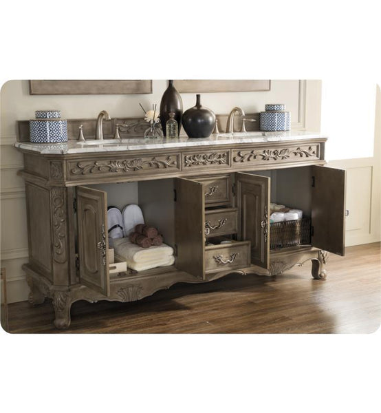 Riviera 72" Double Vanity, Empire Gray