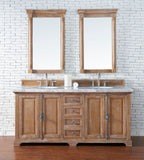 Providence 72" Double Vanity Cabinet, Driftwood