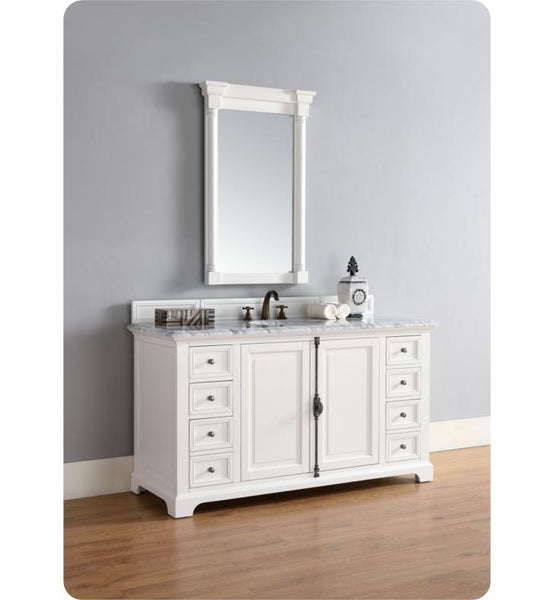 Providence 60" Single Vanity Cabinet, Cottage White