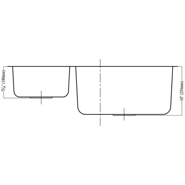 Dawn? Undermount Double Bowl Sink (Small Bowl on Left)