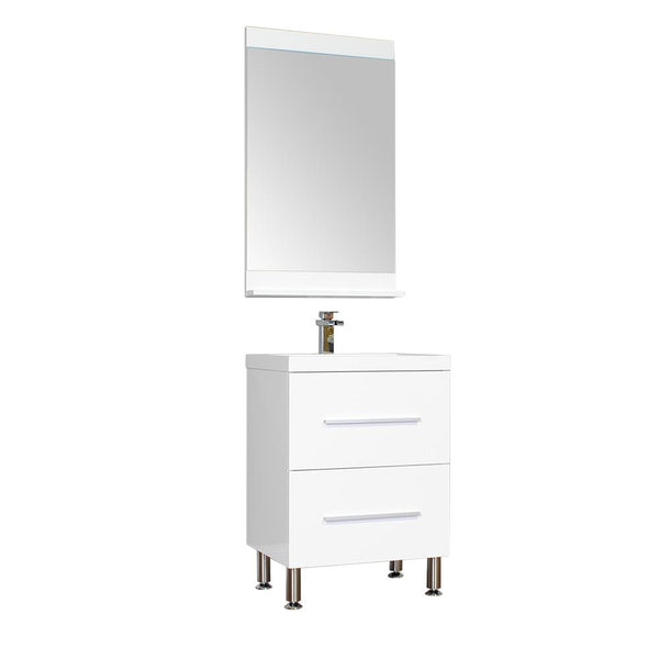 Ripley 24" Single Modern Bathroom Vanity in White without Mirror