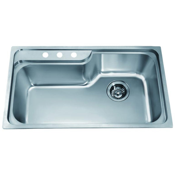 Dawn? Top Mount Single Bowl Sink with Three Pre-cut Faucet Holes