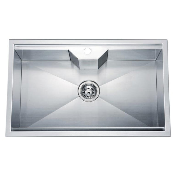 Dawn? Dual Mount Single Bowl Square Sink with One Pre-cut Faucet Hole