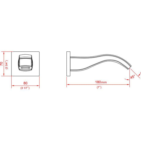 Dawn? Wall Mount Tub Spout, Brushed Nickel Finished