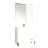 Ripley 36" Single Modern Bathroom Vanity in White without Mirror