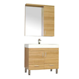 Ripley 36" Single Modern Bathroom Vanity in Light Oak without Mirror
