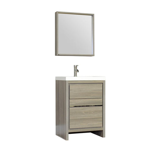 Ripley 24" Single Modern Bathroom Vanity Gray without Mirror