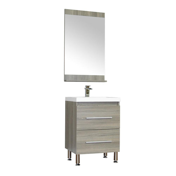 Ripley 24" Single Modern Bathroom Vanity in Gray without Mirror