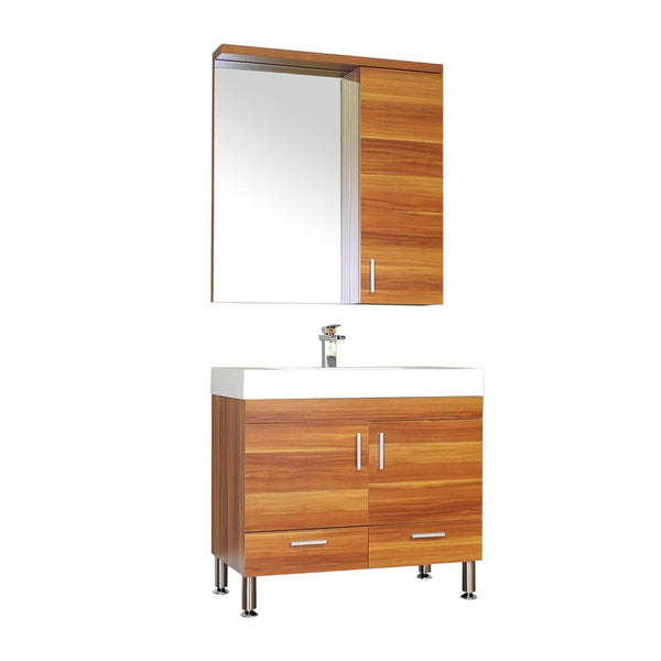 Ripley 36" Single Modern Bathroom Vanity in Cherry without Mirror