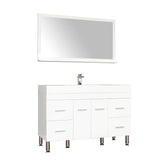 Ripley 47" Single Modern Bathroom Vanity in White without Mirror